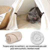 Little Dove Teepee Dog & Cat – Cama perro Tiendas de campaña portátil & Pet Casas Beige para Perros Pequeños Color 24 inch (con o sin cojín opcional) - BESTMASCOTA.COM