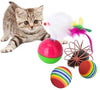 Juguetes para gatos, 31 unidades, surtidos, túnel de 3 vías, medidor de plumas interactivo, pez gato, palitos de masticar, ratones, bolas y campanas, súper divertido para cachorros, gatitos, conejos - BESTMASCOTA.COM