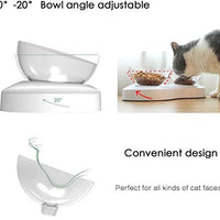 PETNOZ cuencos elevados para perro y gato, altura ajustable de 20 grados, diseño de inclinación de 20 grados, soporte de protección para el cuello, elevados en la parte inferior para gatos y perros pequeños - BESTMASCOTA.COM