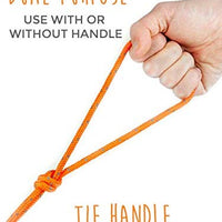 Mighty Paw Check Cord | Light Weight 30 Foot Dog Training Leash. Durable, Weather Resistant Climbers’ Rope with Reflective Stitching. Perfect for Training, Swimming, Hunting, Camping. (Orange) - BESTMASCOTA.COM