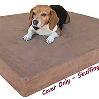 Dogbed4less - Funda de edredón para cama de mascotas, de microfibra, duradera, color marrón, con funda interior impermeable para perros pequeños, medianos y extra grandes - BESTMASCOTA.COM