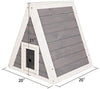 Petsfit - Casa de gato triangular para exteriores con puerta de escape para todos los gatos - BESTMASCOTA.COM