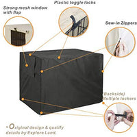 Explore Land - Funda para jaula de perro de poliéster duradero, ajuste universal para jaula de perro de 30 a 42 pulgadas - BESTMASCOTA.COM
