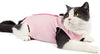 Coppthinktu - Traje de recuperación de gatos para heridas abdominales o enfermedades de la piel, transpirable E-Collar Alternativa para gatos y perros, después de cirugía desgaste anti lamer heridas - BESTMASCOTA.COM