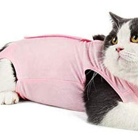 Coppthinktu - Traje de recuperación de gatos para heridas abdominales o enfermedades de la piel, transpirable E-Collar Alternativa para gatos y perros, después de cirugía desgaste anti lamer heridas - BESTMASCOTA.COM