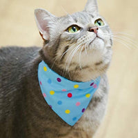 Azuza - Collares para gato pequeño con campanas extraíbles, 2 unidades de collares de piel sintética con pajarita y bandana - BESTMASCOTA.COM