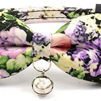 PetFavorites - Collar con pajarita para gato con campana - Accesorio para ropa de cachorro y gatito con flores, ajustable y hecho a mano. - BESTMASCOTA.COM