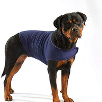 Furubaby Ansiedad Perro Abrigo una camisa Calm Down Perro Chaqueta para xs Pequeño Mediano Grande XL Perros | Color Sólido Azul Gris Verde Rosa Thunder Dog Wrap(Dark Blue) - BESTMASCOTA.COM