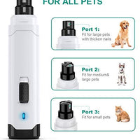 oneisall - Molinillo de uñas para perros, 2 velocidades, silencioso, recargable por USB, profesional, para mascotas, cuidado de uñas y cuidado de garras para perros y gatos pequeños, medianos y grandes - BESTMASCOTA.COM