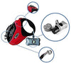 Beastron - Correa retráctil para perro, de nailon extralargo, de 16 pies, para perros medianos a grandes, hasta 110 libras, con un botón de cierre y rotura, bolsa de residuos y dispensador incluidos - BESTMASCOTA.COM
