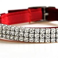 Collar ajustable seguro para gatos CHUKCHI de terciopelo suave Adorno ostentoso de diamante con campanas de 11 pulgadas para perros pequeños y gatos - BESTMASCOTA.COM