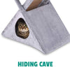 Ruff 'n Ruffus Árbol de la Torre del Gato Plegable + Bono de mano Chase Juguete + 6 Juguetes de Gato | Casa Plegable de Felpa con Hamaca | Condominio | Almohadilla de Arañazos | & Pelotas de Jugar | Para Gatitos | Gatos Medianos y Grandes - BESTMASCOTA.COM