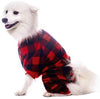 SCENEREAL - Pijama para mascotas, diseño de cuadros rojos, ropa suave - BESTMASCOTA.COM