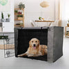 yotache - Funda para jaula de perro de doble puerta de 18 22 24 30 36 48 pulgadas, ligera de poliéster 600D para interior/exterior, duradera, impermeable, color gris - BESTMASCOTA.COM