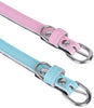 Lumimi - Collar para gato, collar para cachorro, piel auténtica, longitud ajustable, fácil de limpiar, duradero y seguro, incluye cascabel y perforador, multicolor - BESTMASCOTA.COM