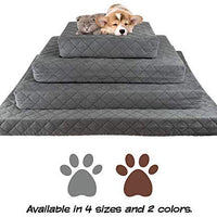 Cama de espuma viscoelástica impermeable para mascotas, para interior y exterior, con parte inferior antideslizante y funda lavable extraíble - BESTMASCOTA.COM