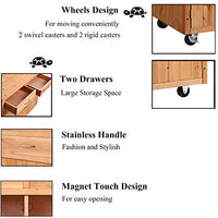 Unipaws - Caseta de madera de abeto china, con soporte de mesa separado, para animales pequeños, para tartas, anticorrosión y a prueba de humedad, para uso en interiores y exteriores, con asa - BESTMASCOTA.COM