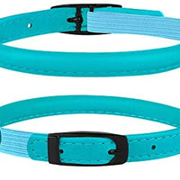 Bronzedog - Collar de piel para gato, con cascabel, color negro, azul, rosa, verde, amarillo y gris - BESTMASCOTA.COM