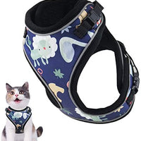 Mudinpet Arnés para gato, a prueba de escape, arnés de malla para chaleco de gato, ajustable, reflectante, cómodo, arnés de pecho suave para gato - BESTMASCOTA.COM