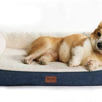 Petsure - Cama ortopédica de espuma viscoelástica para perros pequeños, medianos, grandes y mascotas. Sofá de cama para perros extra grande lavable con funda extraíble, parte inferior antideslizante - BESTMASCOTA.COM