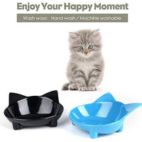 Cuencos de comida para gatos, de cGy, antideslizantes, para mascotas, cuencos de agua poco profundos, para gatos, cuencos anchos para aliviar el estrés, la fatiga, para mascotas, para perros, gatos, conejos - BESTMASCOTA.COM