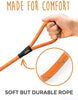 Correa para perro Mighty Paw Slip Rope | 6 pies, talla única, correa de cuerda deslizante. Fácil de poner, no necesita collar o arnés. Cuerda de escalador duradera y resistente a la intemperie con costuras reflectantes (naranja) - BESTMASCOTA.COM