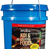 Blue Ridge Fish Food Pellets, Koi y Goldfish Fórmula de crecimiento, Mini 1/8" y estándar 3/16" Pellet flotante, dieta equilibrada - BESTMASCOTA.COM