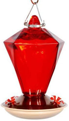 Madera Link Hummingbird Feeder Ruby vidrio Diamond, 1, Beige - BESTMASCOTA.COM