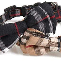 KUDES - Juego de 2 collares para gato con pajarita y campana para gatitos y algunos cachorros, ajustable de 7.8 a 10.5 pulgadas - BESTMASCOTA.COM