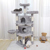 Hey-bro - Árbol para gatos con postes de sisal, 2 condominios de felpa más grandes, hamaca para gatitos, gatos y mascotas de 65 pulgadas - BESTMASCOTA.COM