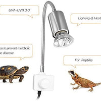 Decdeal 25 W 360 ° lámpara de calefacción, lámparas de calefacción y soporte de lámpara para reptiles acuario tortuga, lagarto, serpiente - BESTMASCOTA.COM