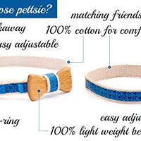 Collar en forma de corbata de lazo para la seguridad de gatos independientes, suave, ajustable y pulsera de la amistad para usted - BESTMASCOTA.COM