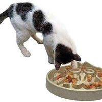 Tazón de alimentación lenta para gato | Tazón de alimentación lenta para mascotas | Lenta alimentación, ecológico de bambú duradero sin fibra tóxica, diseñado por veterinarios, diseño profesional (azul, púrpura, marfil) - BESTMASCOTA.COM