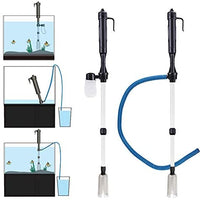 IREENUO - Aspiradora de grava para tanque de peces, limpieza de grava eléctrica para acuario, bomba de sifón con batería y cambiador de agua con 3 bolsas de malla reemplazables - BESTMASCOTA.COM