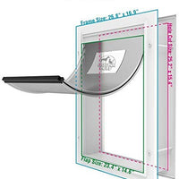 Hakuna Pets Deluxe puerta de aluminio para perros y gatos con panel de bloqueo para pantallas, puertas y paredes de hasta 2.8 in de grosor - BESTMASCOTA.COM