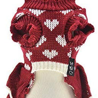 MUYAOPET Pequeño Perro Suéteres Mujer Niña Rojo Invierno Cálido Perro Princesa Vestido Ropa Dachshund Chihuahua Corgi - BESTMASCOTA.COM