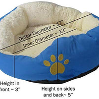 Evelots suave mascota cama, Cats & Dogs, 17" D x 5" H, varios colores - BESTMASCOTA.COM