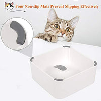 Upsky - Bol elevador de agua para gatos y perros, con soporte elevado, desmontable, sin derrames, ajustable de 0 a 30 grados, sin estrés, para gato o perro (blanco) - BESTMASCOTA.COM