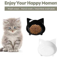Cuencos de comida para gatos, de cGy, antideslizantes, para mascotas, cuencos de agua poco profundos, para gatos, cuencos anchos para aliviar el estrés, la fatiga, para mascotas, para perros, gatos, conejos - BESTMASCOTA.COM