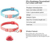 BR BLUERISE - 2 collares para gato con correa ajustable para gato, con hebilla de seguridad, color rojo y azul - BESTMASCOTA.COM