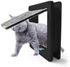 Uheng - Tapa magnética grande para puerta de gato con 4 cierres para gatitos y perros pequeños, ventanilla interior de pared, impermeable, tamaño de solapa de 6.5 x 6.5 in, color blanco - BESTMASCOTA.COM