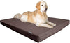 Dogbed4less Cama para perro de espuma viscoelástica prémium, ortopédica, forro impermeable, funda de tela vaquera duradera lavable y funda exterior de segunda calidad, 7 tamaños, color marrón - BESTMASCOTA.COM