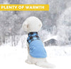 Chaleco polar para perro de SCIROKKO, chaleco de invierno con lado impermeable – Ropa reversible para mascotas para clima frío – chamarra a cuadros para cachorros y gatos - BESTMASCOTA.COM