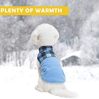 Chaleco polar para perro de SCIROKKO, chaleco de invierno con lado impermeable – Ropa reversible para mascotas para clima frío – chamarra a cuadros para cachorros y gatos - BESTMASCOTA.COM