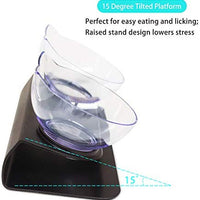 Cuenco elevado para gatos y perros pequeños, cuenco doble con cara de gato - BESTMASCOTA.COM
