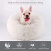 TINTON LIFE Cama de lujo de piel sintética para gatos y perros pequeños, redonda, con forma de dona, oval, de felpa, acogedora cama para gatos para un sueño mejorado - BESTMASCOTA.COM