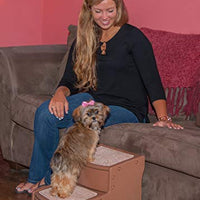 Pet Gear Easy Step II Escaleras para mascotas, 2 pasos para gatos/perros de hasta 100.8 lbs, portátil, lavable y extraíble para alfombras - BESTMASCOTA.COM
