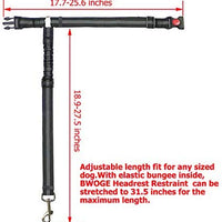 BWOGUE Cinturones de seguridad para perros y gatos, correas de seguridad ajustables para reposacabezas de coche - BESTMASCOTA.COM