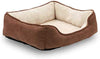 Long Rich Reversible Rectangle Pet Bed Dog Bed with Dog Paw Embroidery,Medium size, by Happycare Textiles - BESTMASCOTA.COM
