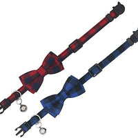 KUDES - Juego de 2 collares para gato con pajarita y campana para gatitos y algunos cachorros, ajustable de 7.8 a 10.5 pulgadas - BESTMASCOTA.COM
